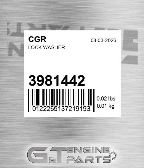 3981442 CGR Lock Washer