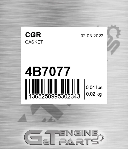 4B7077 CGR Gasket