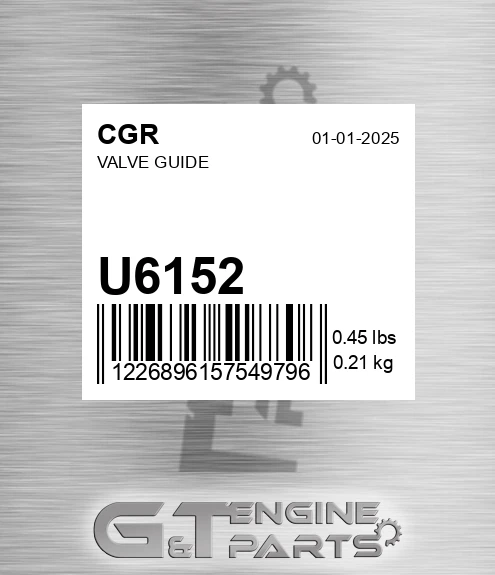 U6152 Valve Guide