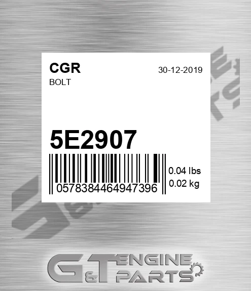 5E2907 CGR Bolt