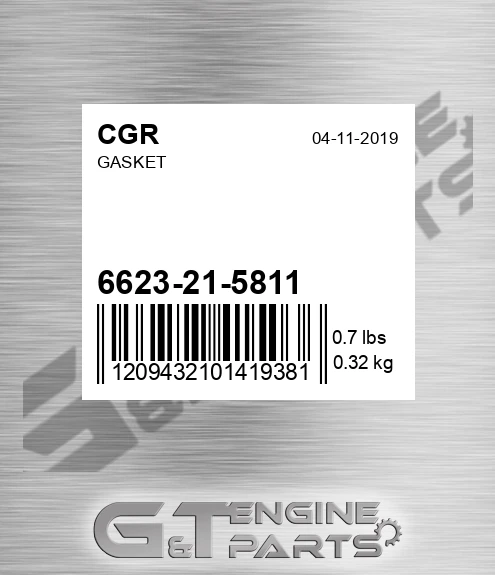 6623-21-5811 Gasket for CGR