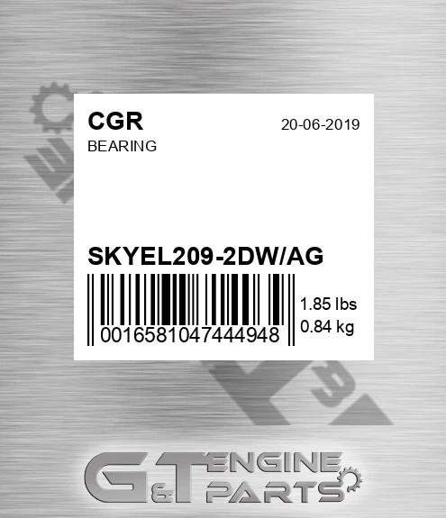 SKYEL209-2DW/AG Bearing