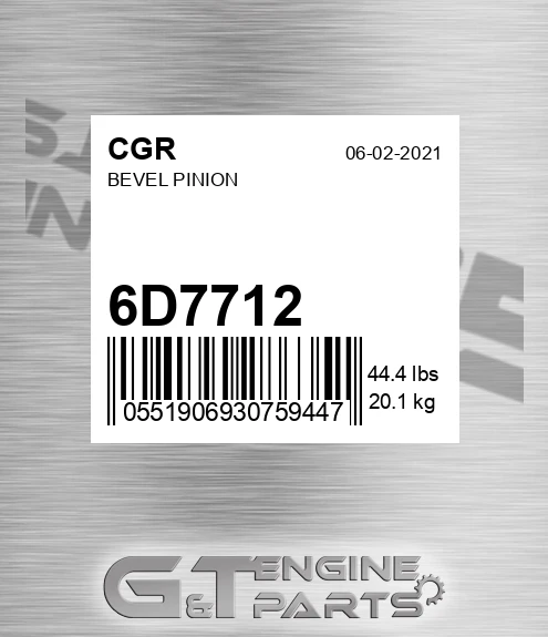 6D7712 Bevel Pinion