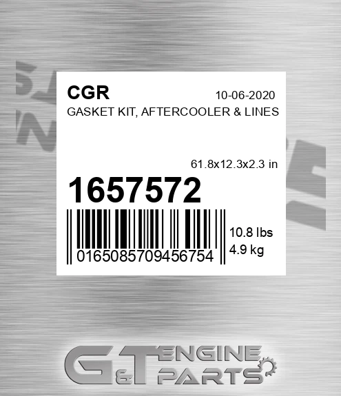 1657572 CGR Gasket Kit, Aftercooler & Lines