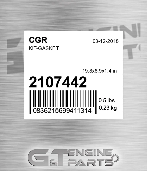 2107442 CGR Kit-gasket