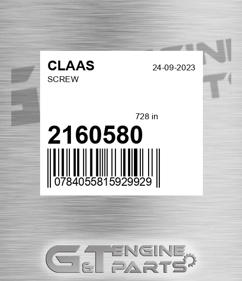 2160580 CLAAS Screw