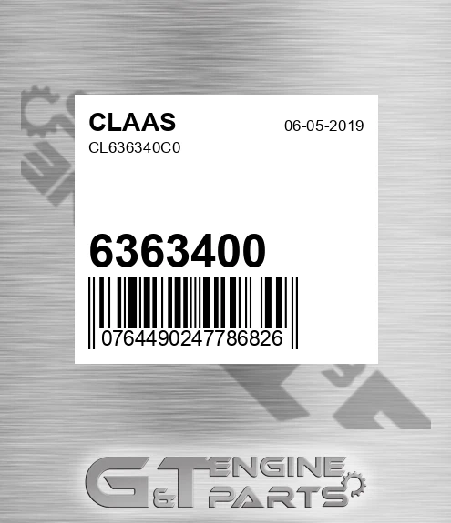 6363400 CLAAS Cl636340c0