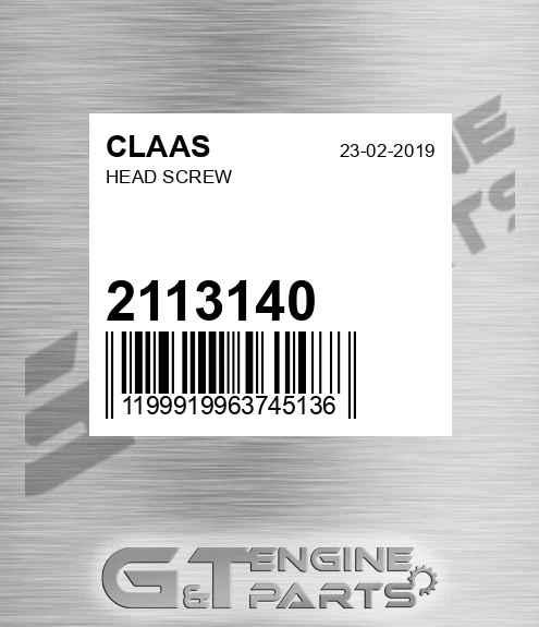 2113140 CLAAS Head Screw