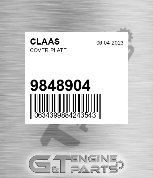9848904 Cover Plate for CLAAS