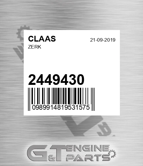 2449430 CLAAS Zerk