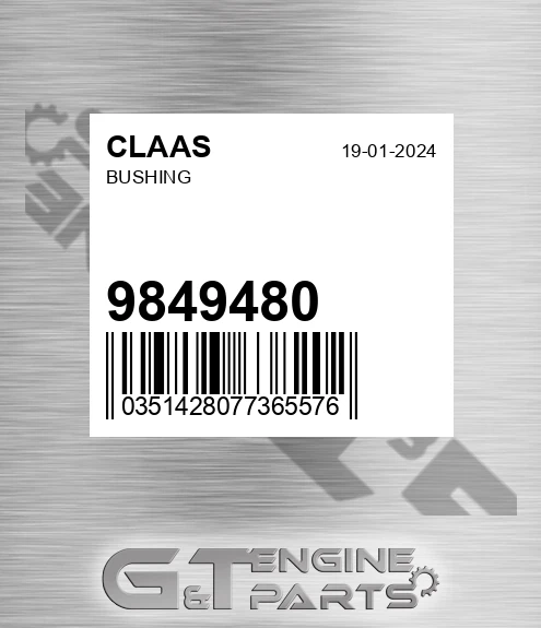 9849480 Bushing for CLAAS