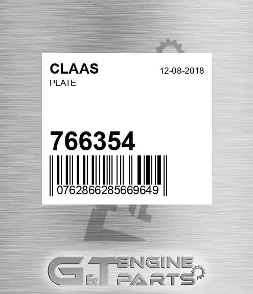 766354 CLAAS Plate