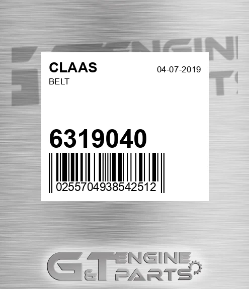 6319040 CLAAS Belt