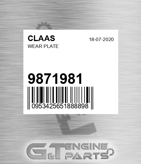 9871981 Wear Plate