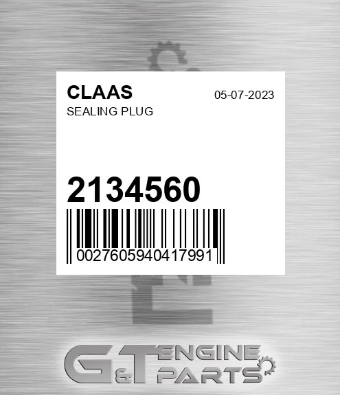 2134560 Sealing Plug