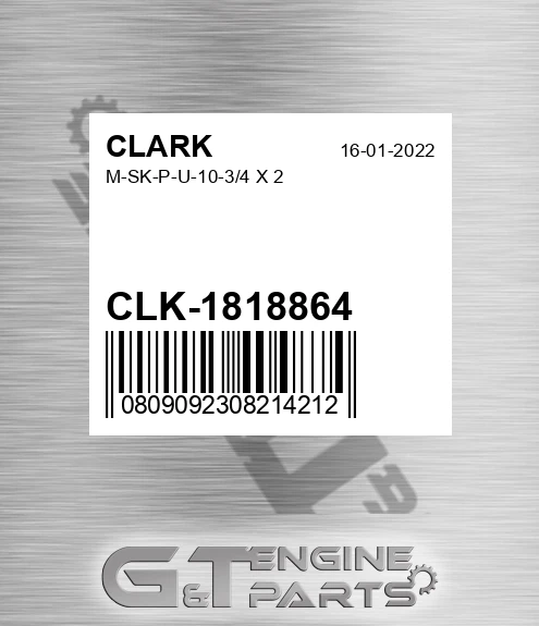 CLK-1818864 M-sk-p-u-10-3/4 X 2