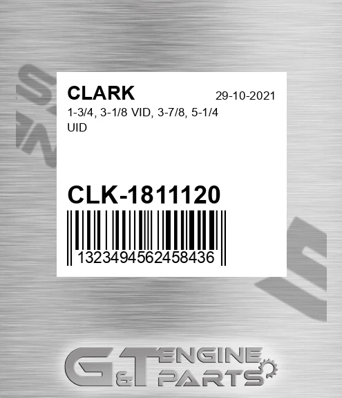 CLK-1811120 1-3/4, 3-1/8 Vid, 3-7/8, 5-1/4 Uid