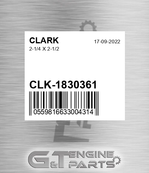 CLK-1830361 2-1/4 X 2-1/2