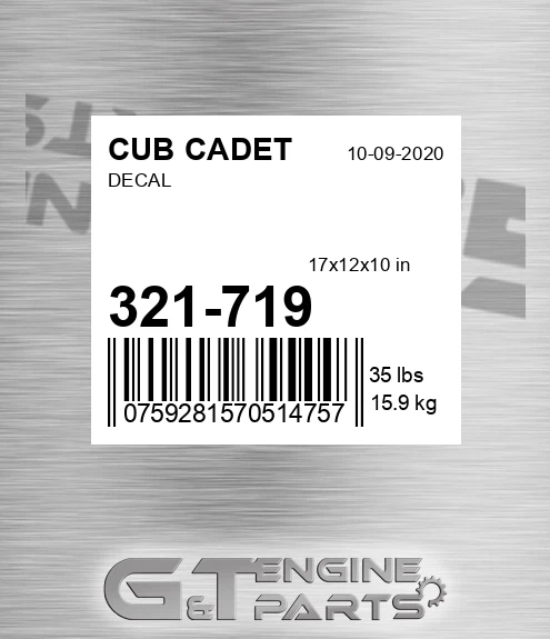 321-719 Decal