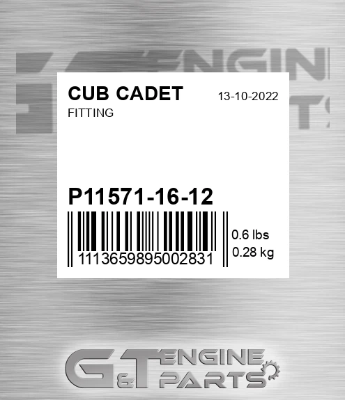P11571-16-12 Fitting