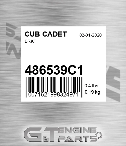486539C1 Brkt for CUB CADET