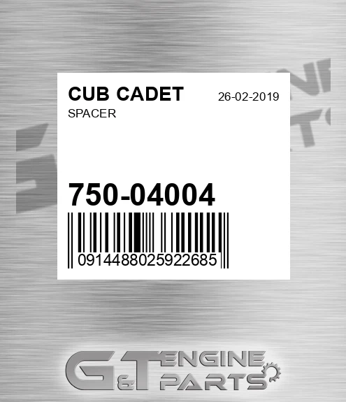 750-04004 Spacer for CUB CADET