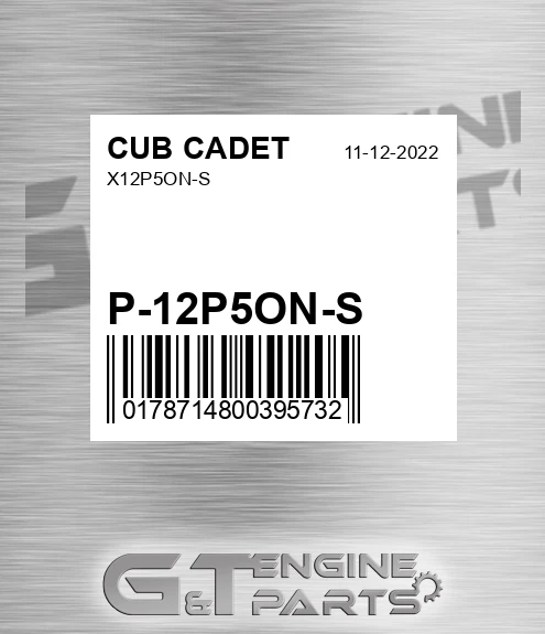 P-12P5ON-S X12p5on-s for CUB CADET