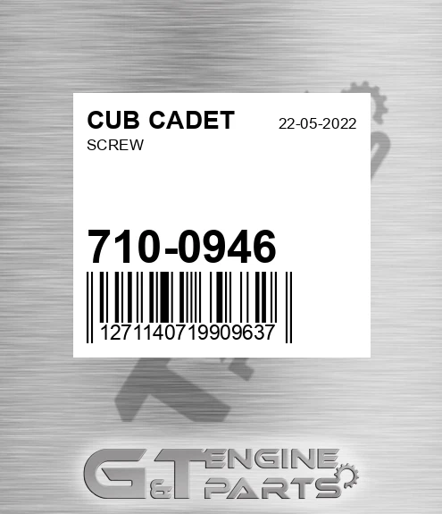 710-0946 Screw for CUB CADET