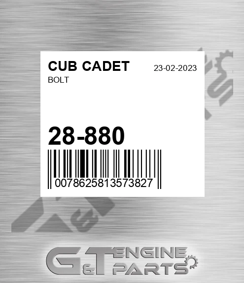 28-880 Bolt
