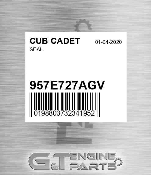 957E727AGV Seal for CUB CADET