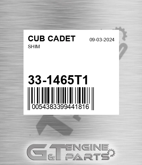 33-1465T1 Shim