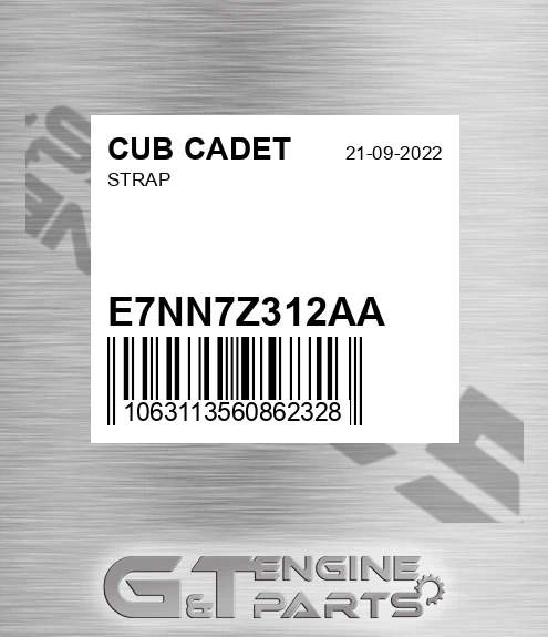 E7NN7Z312AA Strap for CUB CADET