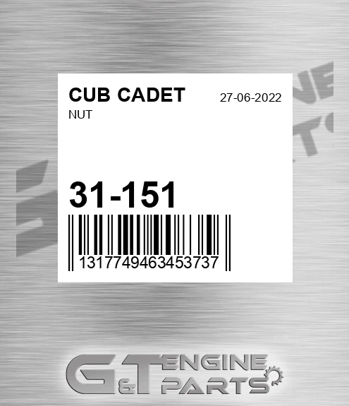 31-151 Nut for CUB CADET