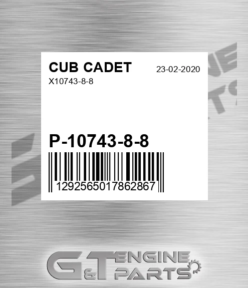 P-10743-8-8 X10743-8-8 for CUB CADET