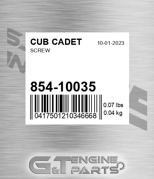 854-10035 Screw