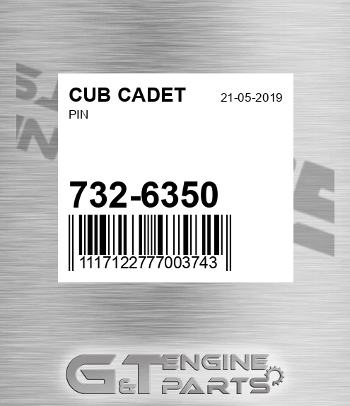 732-6350 Pin for CUB CADET