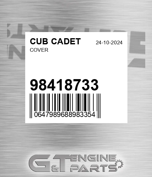 98418733 Cover for CUB CADET