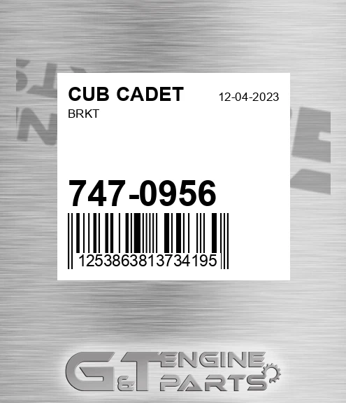 747-0956 Brkt for CUB CADET