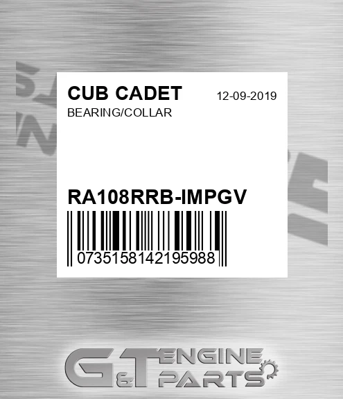 RA108RRB-IMPGV Bearing/collar for CUB CADET