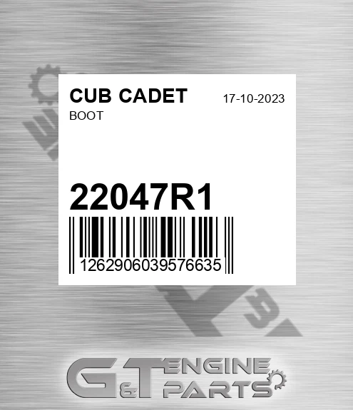 22047R1 Boot for CUB CADET