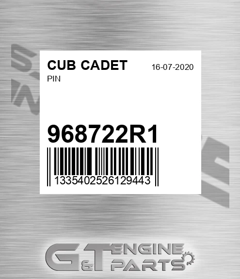 968722R1 Pin for CUB CADET