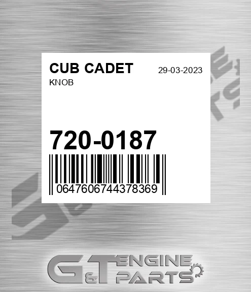 720-0187 Knob for CUB CADET