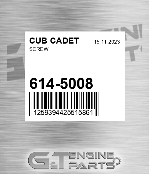 614-5008 Screw for CUB CADET