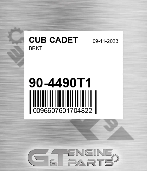 90-4490T1 Brkt for CUB CADET