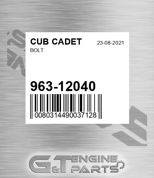 963-12040 Bolt for CUB CADET