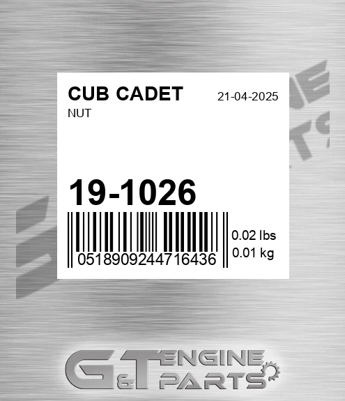 19-1026 Nut