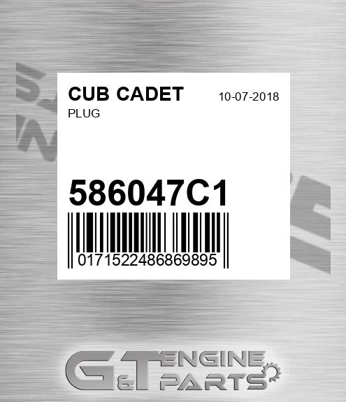 586047C1 Plug for CUB CADET