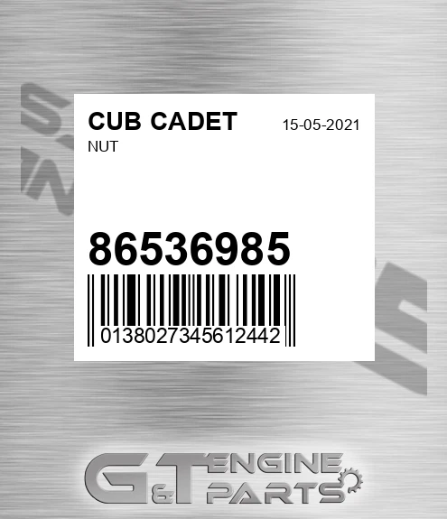 86536985 CUB CADET Nut