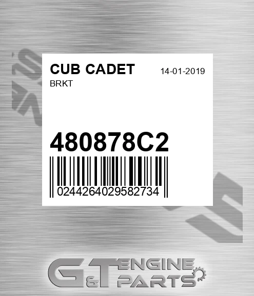 480878C2 Brkt for CUB CADET