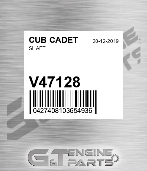 V47128 CUB CADET Shaft